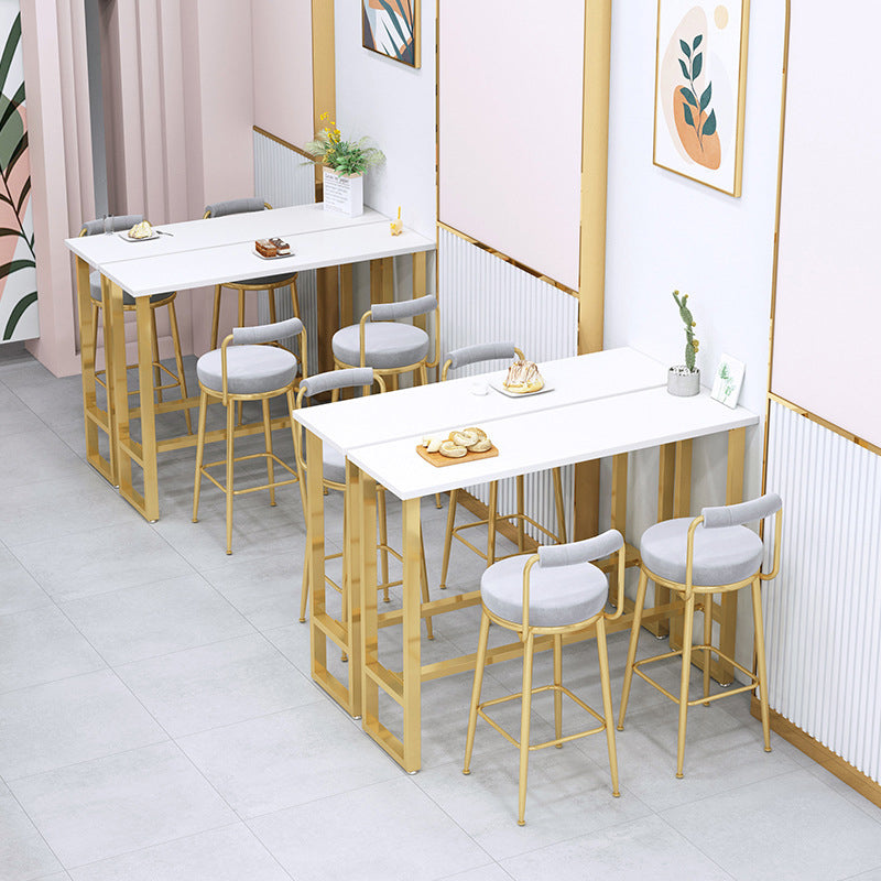 Set di tavoli da bar industriale 1/3/4/5/7 Pieni Contatore set con base d'oro