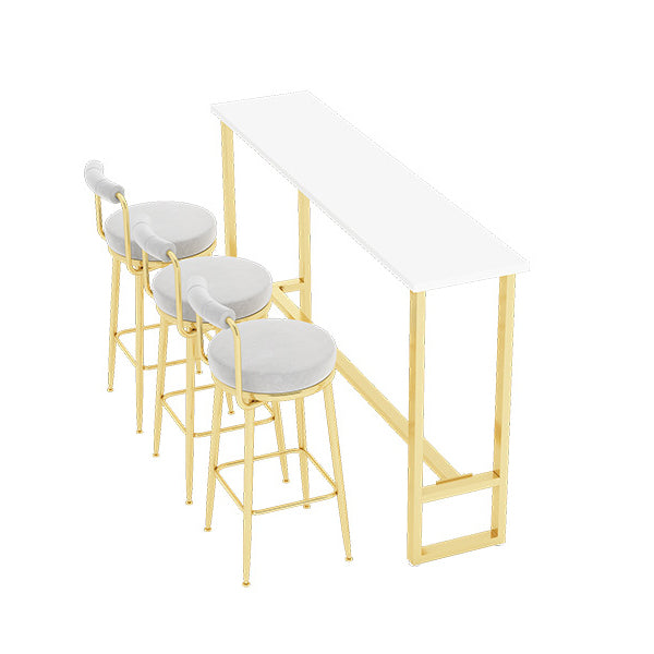 Set di tavoli da bar industriale 1/3/4/5/7 Pieni Contatore set con base d'oro