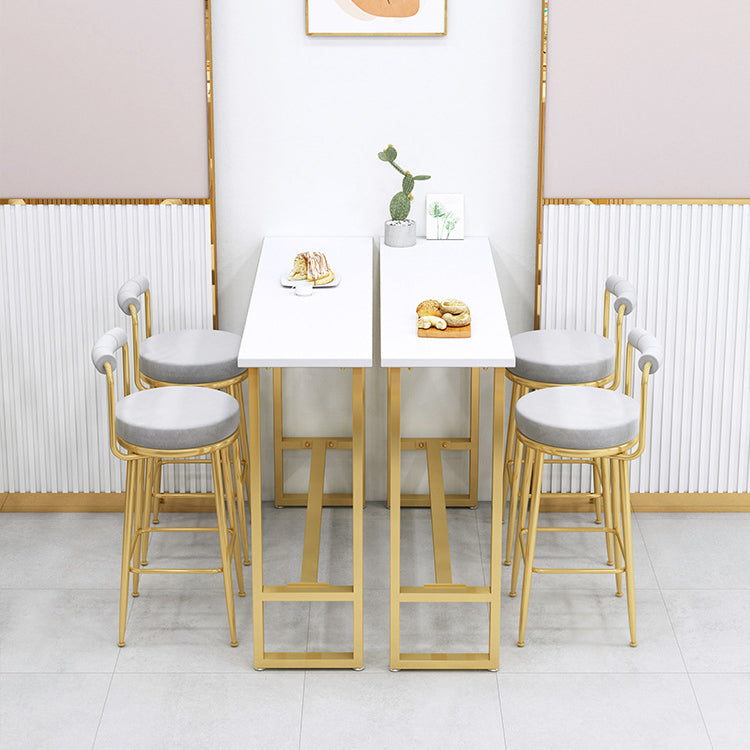 Set di tavoli da bar industriale 1/3/4/5/7 Pieni Contatore set con base d'oro