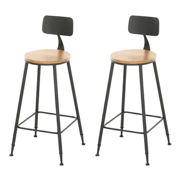 Modern Natural Pub Dining Set 1/2/4/5/7 Pieces Wood and Metal Bar Pub Table Set Black 30"H Stools (Set of 2) Clearhalo 'Bar Furniture' 'furn' 'furn_home_bar_bar_sets' 'Furniture' 'Home Bars & Bar Sets' 'home_bar_bar_sets' 'Kitchen & Dining Furniture' 5457730