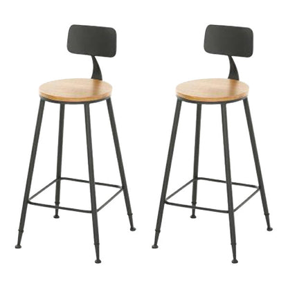 Modern Natural Pub Dining Set 1/2/4/5/7 Pieces Wood and Metal Bar Pub Table Set Black 30"H Stools (Set of 2) Clearhalo 'Bar Furniture' 'furn' 'furn_home_bar_bar_sets' 'Furniture' 'Home Bars & Bar Sets' 'home_bar_bar_sets' 'Kitchen & Dining Furniture' 5457730