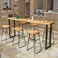 Modern Natural Pub Dining Set 1/2/4/5/7 Pieces Wood and Metal Bar Pub Table Set Clearhalo 'Bar Furniture' 'furn' 'furn_home_bar_bar_sets' 'Furniture' 'Home Bars & Bar Sets' 'home_bar_bar_sets' 'Kitchen & Dining Furniture' 5457739
