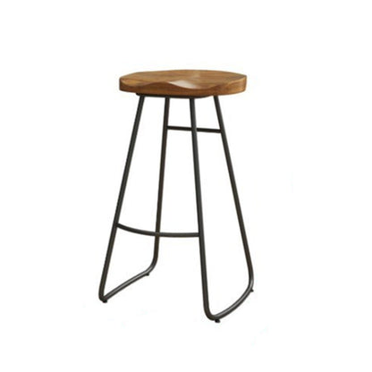 Ensemble de Table de bar rectangulaire de luxe en bois massif, 1/9 pièces, Table de comptoir avec tabourets sans dossier