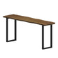 Ensemble de Table de bar rectangulaire de luxe en bois massif, 1/9 pièces, Table de comptoir avec tabourets sans dossier