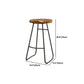 Ensemble de Table de bar rectangulaire de luxe en bois massif, 1/9 pièces, Table de comptoir avec tabourets sans dossier