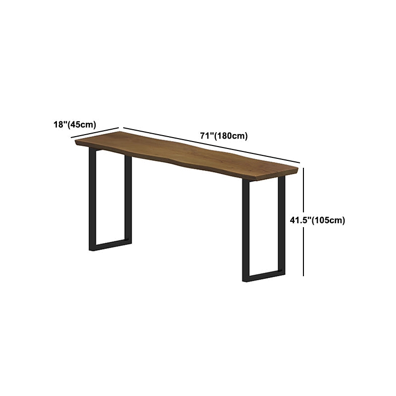 Ensemble de Table de bar rectangulaire de luxe en bois massif, 1/9 pièces, Table de comptoir avec tabourets sans dossier