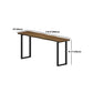 Ensemble de Table de bar rectangulaire de luxe en bois massif, 1/9 pièces, Table de comptoir avec tabourets sans dossier