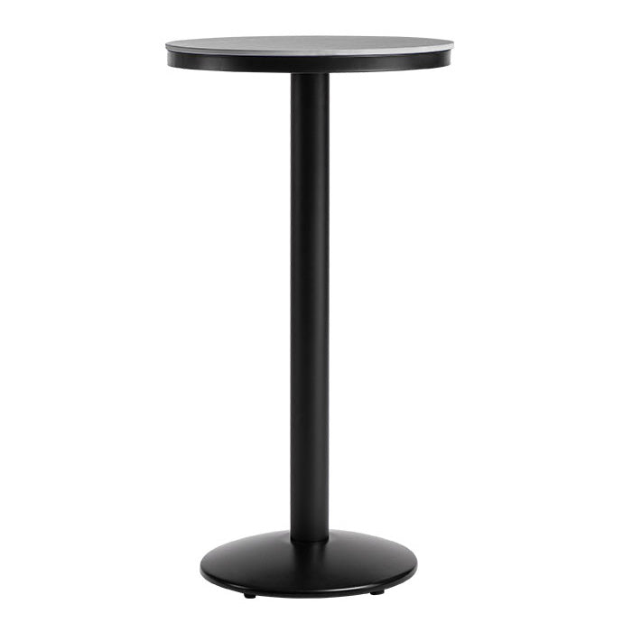 1/3 piezas de mesa de barra de hierro industrial Juego de bistro redondo con tapa de piedra gris