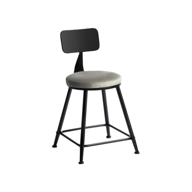 1/3 piezas de mesa de barra de hierro industrial Juego de bistro redondo con tapa de piedra gris