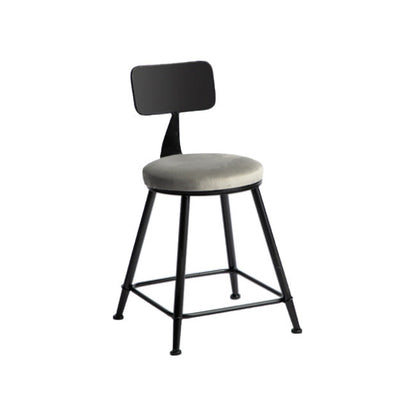 1/3 piezas de mesa de barra de hierro industrial Juego de bistro redondo con tapa de piedra gris