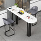 Table de bar de 1/3 pièces moderne Table de comptoir en pierre avec tabourets hauts