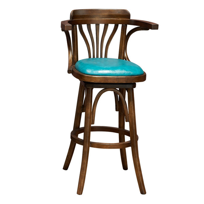 Industrial Solid Wood Bar Table Set 1/3/4/5 Pieces Counter Table with High Stools Blue 30"H Stool (Single) Clearhalo 'Bar Furniture' 'furn' 'furn_home_bar_bar_sets' 'Furniture' 'Home Bars & Bar Sets' 'home_bar_bar_sets' 'Kitchen & Dining Furniture' 5457918