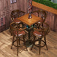Industrial Solid Wood Bar Table Set 1/3/4/5 Pieces Counter Table with High Stools 5 Pieces: Table, 4 Chairs Clearhalo 'Bar Furniture' 'furn' 'furn_home_bar_bar_sets' 'Furniture' 'Home Bars & Bar Sets' 'home_bar_bar_sets' 'Kitchen & Dining Furniture' 5457930