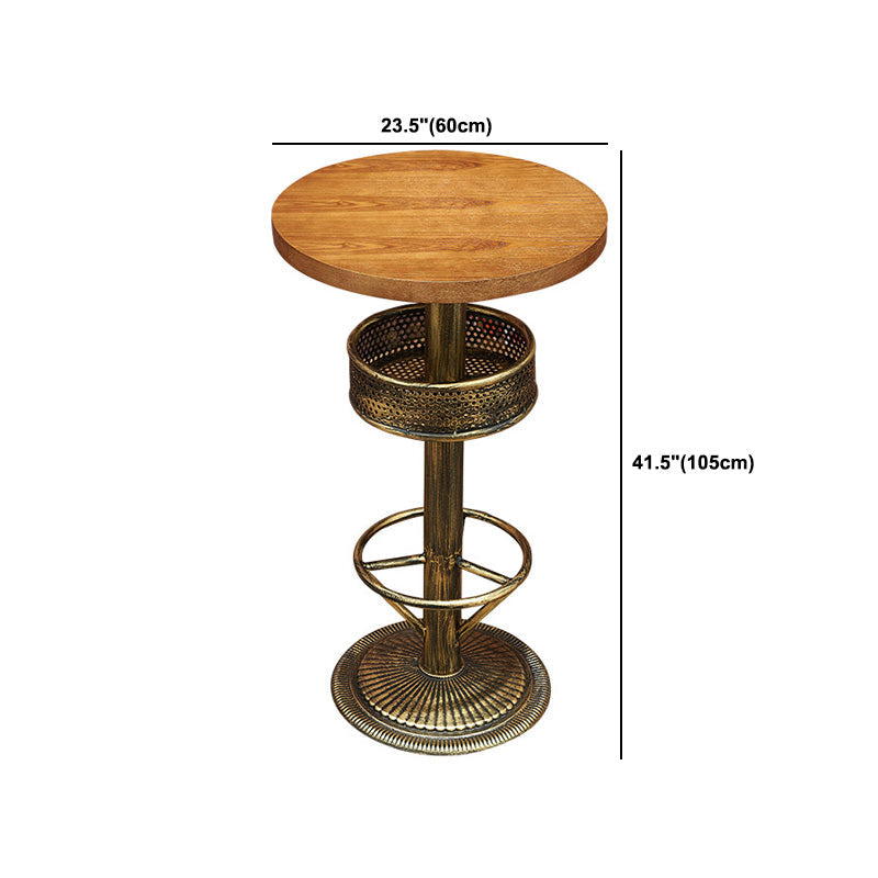 Industrial Solid Wood Bar Table Set 1/3/4/5 Pieces Counter Table with High Stools Clearhalo 'Bar Furniture' 'furn' 'furn_home_bar_bar_sets' 'Furniture' 'Home Bars & Bar Sets' 'home_bar_bar_sets' 'Kitchen & Dining Furniture' 5457935