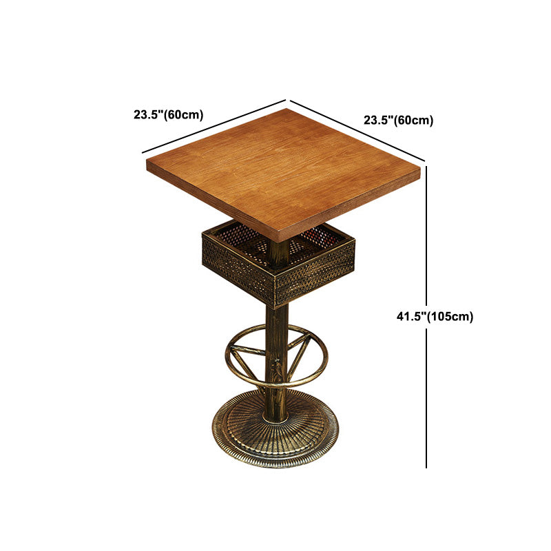 Industrial Solid Wood Bar Table Set 1/3/4/5 Pieces Counter Table with High Stools Clearhalo 'Bar Furniture' 'furn' 'furn_home_bar_bar_sets' 'Furniture' 'Home Bars & Bar Sets' 'home_bar_bar_sets' 'Kitchen & Dining Furniture' 5457936