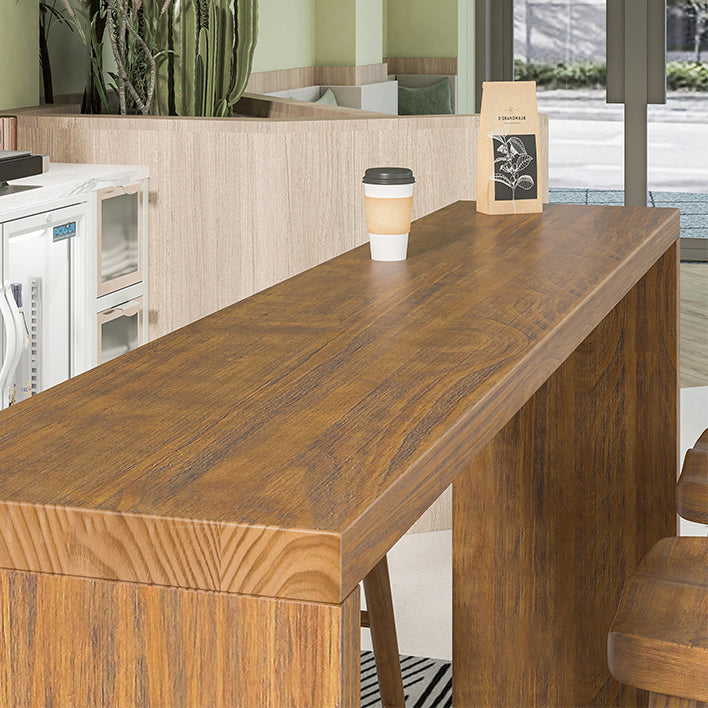 Rectangle Rectangle Table de table de barres massifs 1/4/5/7