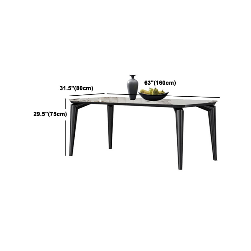 Juego de comedor con tapa de piedra sinterizada estilo diseñador, juego de mesa de comedor rectangular de 1/4/6 piezas
