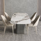 Modern Kitchen Stone Furniture 1/4/5/7 Pieces Rectangle Dining Room Table with Side Chairs 5 Pieces: Table, 4 Chairs Clearhalo 'Dining Room Sets' 'Dining Tables & Seating' 'dining_room_set' 'furn' 'furn_dining_room_set' 'Furniture' 'Kitchen & Dining Furniture' 5457972