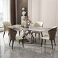Nordic Sintered Stone Top Dining Set Rectangle 1/2/5/6 Pieces Dinette Table Set Clearhalo 'Dining Room Sets' 'Dining Tables & Seating' 'dining_room_set' 'furn' 'furn_dining_room_set' 'Furniture' 'Kitchen & Dining Furniture' 5457986