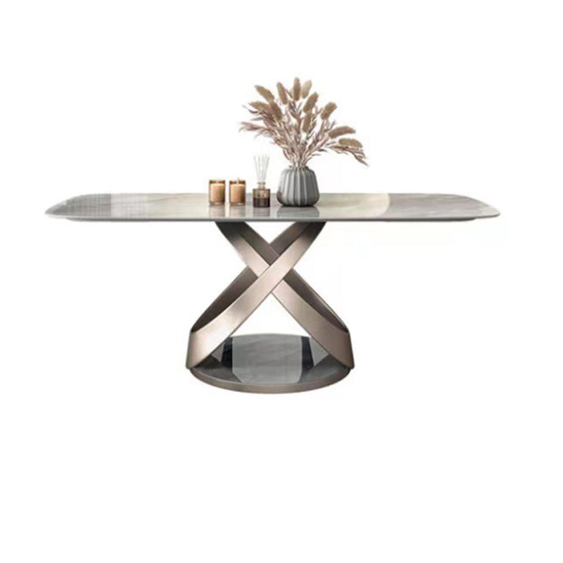 Nordic Sintered Stone Top Dining Set Rectangle 1/2/5/6 Pieces Dinette Table Set Clearhalo 'Dining Room Sets' 'Dining Tables & Seating' 'dining_room_set' 'furn' 'furn_dining_room_set' 'Furniture' 'Kitchen & Dining Furniture' 5457987