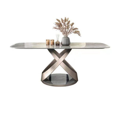 Nordic Sintered Stone Top Dining Set Rectangle 1/2/5/6 Pieces Dinette Table Set Clearhalo 'Dining Room Sets' 'Dining Tables & Seating' 'dining_room_set' 'furn' 'furn_dining_room_set' 'Furniture' 'Kitchen & Dining Furniture' 5457987