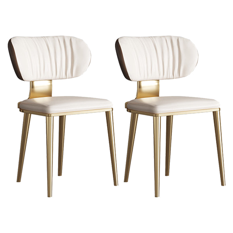 Luxurious Sintered Stone Top Dining Set Rectangle 1/2/5/7 Pieces Dining Room Table Set 2 White Chairs Clearhalo 'Dining Room Sets' 'Dining Tables & Seating' 'dining_room_set' 'furn' 'furn_dining_room_set' 'Furniture' 'Kitchen & Dining Furniture' 5458004