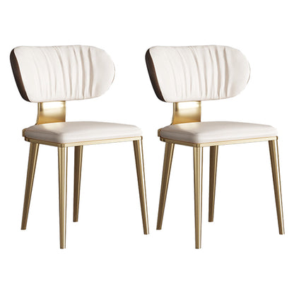Luxurious Sintered Stone Top Dining Set Rectangle 1/2/5/7 Pieces Dining Room Table Set 2 White Chairs Clearhalo 'Dining Room Sets' 'Dining Tables & Seating' 'dining_room_set' 'furn' 'furn_dining_room_set' 'Furniture' 'Kitchen & Dining Furniture' 5458004