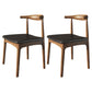 Industrial Dining Table Set 1/3/4/5/7 Pieces Solid Wood Top Table with Cow Horn Chairs 2 Wood Chairs Clearhalo 'Dining Room Sets' 'Dining Tables & Seating' 'dining_room_set' 'furn' 'furn_dining_room_set' 'Furniture' 'Kitchen & Dining Furniture' 5458024