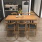 Industrial Dining Table Set 1/3/4/5/7 Pieces Solid Wood Top Table with Cow Horn Chairs Clearhalo 'Dining Room Sets' 'Dining Tables & Seating' 'dining_room_set' 'furn' 'furn_dining_room_set' 'Furniture' 'Kitchen & Dining Furniture' 5458026
