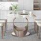 Set da pranzo lussuoso con piano in pietra sinterizzata Set tavolo da pranzo rettangolare 1/4/5/7 pezzi