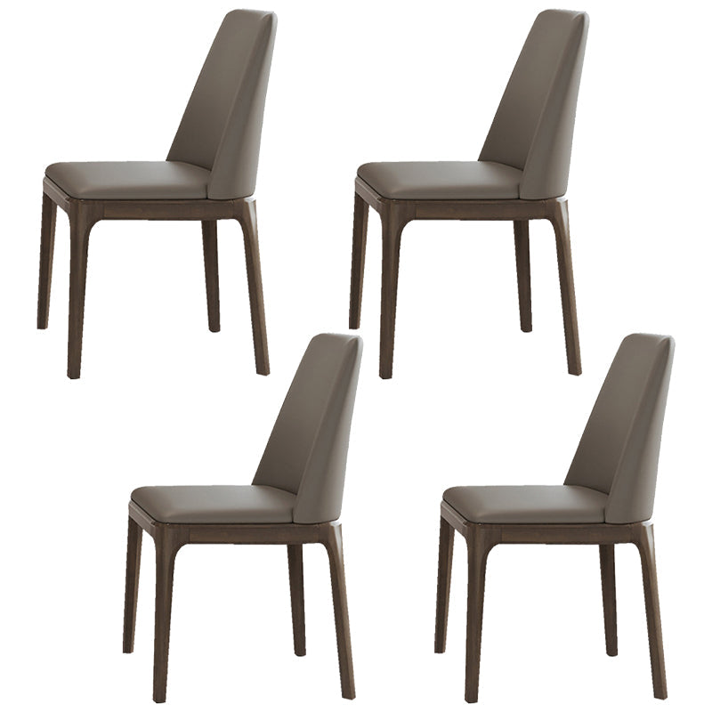 Modern Sintered Stone Top Dining Set Rectangle 1/4/5/7 Pieces Wooden Table Set 4 Grey Chairs Clearhalo 'Dining Room Sets' 'Dining Tables & Seating' 'dining_room_set' 'furn' 'furn_dining_room_set' 'Furniture' 'Kitchen & Dining Furniture' 5458074