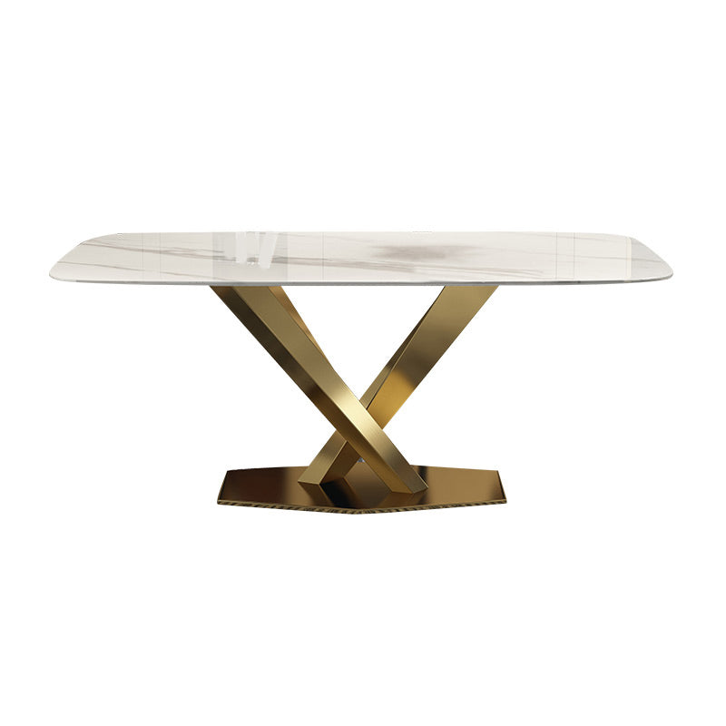 Modern Kitchen Stone Furniture Set 1/4/5/7 Pieces with Upholstered Side Chairs Clearhalo 'Dining Room Sets' 'Dining Tables & Seating' 'dining_room_set' 'furn' 'furn_dining_room_set' 'Furniture' 'Kitchen & Dining Furniture' 5458102