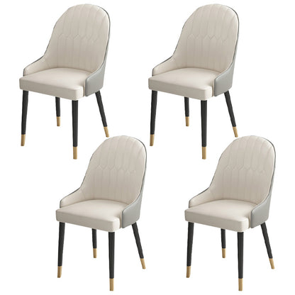 Modern Kitchen Stone Furniture Set 1/4/5/7 Pieces with Upholstered Side Chairs 4 Beige Chairs Clearhalo 'Dining Room Sets' 'Dining Tables & Seating' 'dining_room_set' 'furn' 'furn_dining_room_set' 'Furniture' 'Kitchen & Dining Furniture' 5458103