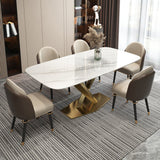 Moderni mobili in pietra da cucina set 1/4/5/7 con sedie laterali imbottite