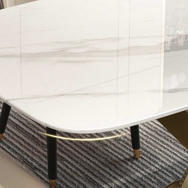 Modern Kitchen Stone Furniture Set 1/4/5/7 Pieces with Upholstered Side Chairs Clearhalo 'Dining Room Sets' 'Dining Tables & Seating' 'dining_room_set' 'furn' 'furn_dining_room_set' 'Furniture' 'Kitchen & Dining Furniture' 5458108