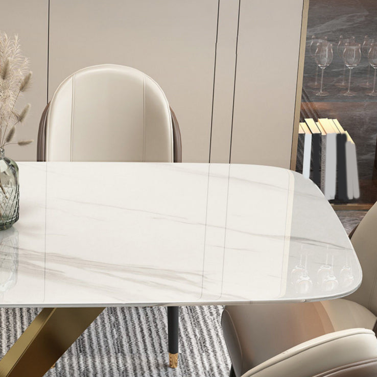 Modern Kitchen Stone Furniture Set 1/4/5/7 Pieces with Upholstered Side Chairs Clearhalo 'Dining Room Sets' 'Dining Tables & Seating' 'dining_room_set' 'furn' 'furn_dining_room_set' 'Furniture' 'Kitchen & Dining Furniture' 5458110