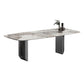 Modern Sintered Stone Top Dining Set Rectangle 1/2/5/6/7 Pieces Dining Room Table Set Clearhalo 'Dining Room Sets' 'Dining Tables & Seating' 'dining_room_set' 'furn' 'furn_dining_room_set' 'Furniture' 'Kitchen & Dining Furniture' 5458119