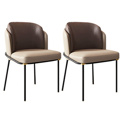 Modern Sintered Stone Top Dining Set Rectangle 1/2/5/6/7 Pieces Dining Room Table Set 2 Brown Chairs Clearhalo 'Dining Room Sets' 'Dining Tables & Seating' 'dining_room_set' 'furn' 'furn_dining_room_set' 'Furniture' 'Kitchen & Dining Furniture' 5458120