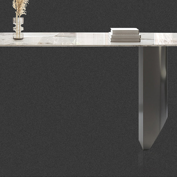 Modern Sintered Stone Top Dining Set Rectangle 1/2/5/6/7 Pieces Dining Room Table Set Clearhalo 'Dining Room Sets' 'Dining Tables & Seating' 'dining_room_set' 'furn' 'furn_dining_room_set' 'Furniture' 'Kitchen & Dining Furniture' 5458127