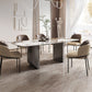 Modern Sintered Stone Top Dining Set Rectangle 1/2/5/6/7 Pieces Dining Room Table Set Clearhalo 'Dining Room Sets' 'Dining Tables & Seating' 'dining_room_set' 'furn' 'furn_dining_room_set' 'Furniture' 'Kitchen & Dining Furniture' 5458128