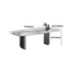 Modern Sintered Stone Top Dining Set Rectangle 1/2/5/6/7 Pieces Dining Room Table Set Clearhalo 'Dining Room Sets' 'Dining Tables & Seating' 'dining_room_set' 'furn' 'furn_dining_room_set' 'Furniture' 'Kitchen & Dining Furniture' 5458133