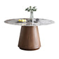 Juego de mesa de comedor redonda, mesa de comedor y sillas con pedestal de madera maciza de 1/4/5/7 piezas