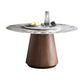 Juego de mesa de comedor redonda, mesa de comedor y sillas con pedestal de madera maciza de 1/4/5/7 piezas