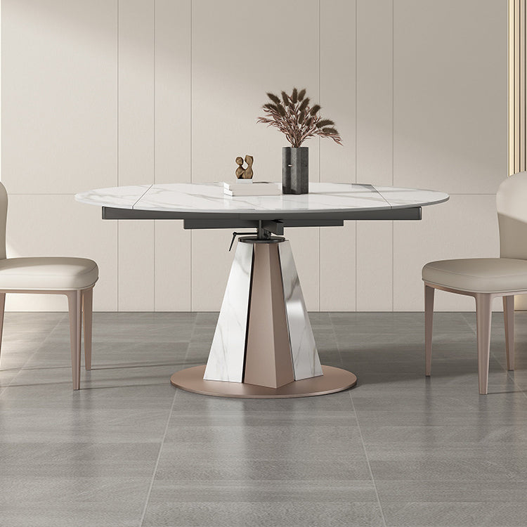 Modern Sintered Stone Dining Table Set 1/2/5/7/9 Pieces Dining Set for Home Use Clearhalo 'Dining Room Sets' 'Dining Tables & Seating' 'dining_room_set' 'furn' 'furn_dining_room_set' 'Furniture' 'Kitchen & Dining Furniture' 5458158