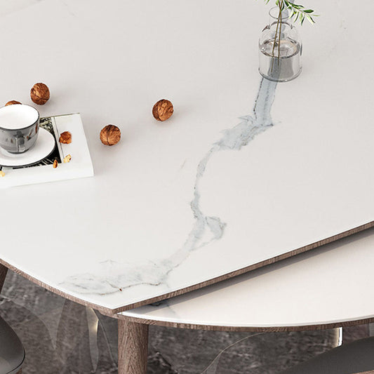 モダンなダイニングセット1/4/7ピースオープンバックダイニングサイドチェア付きの折りたたみダイニングテーブル