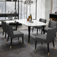 Glam Style Sintered Stone Dining Set Rectangle 1/2/4/6/7 Pieces Dining Set 6 Pieces: Table, 5 Grey Chairs Clearhalo 'Dining Room Sets' 'Dining Tables & Seating' 'dining_room_set' 'furn' 'furn_dining_room_set' 'Furniture' 'Kitchen & Dining Furniture' 5458190