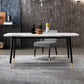 Glam Style Sintered Stone Dining Set Rectangle 1/2/4/6/7 Pieces Dining Set 2 Pieces: Table, 1 Chair Clearhalo 'Dining Room Sets' 'Dining Tables & Seating' 'dining_room_set' 'furn' 'furn_dining_room_set' 'Furniture' 'Kitchen & Dining Furniture' 5458193