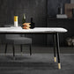 Glam Style Sintered Stone Dining Set Rectangle 1/2/4/6/7 Pieces Dining Set Clearhalo 'Dining Room Sets' 'Dining Tables & Seating' 'dining_room_set' 'furn' 'furn_dining_room_set' 'Furniture' 'Kitchen & Dining Furniture' 5458197