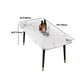 Glam Style Sintered Stone Dining Set Rectangle 1/2/4/6/7 Pieces Dining Set Clearhalo 'Dining Room Sets' 'Dining Tables & Seating' 'dining_room_set' 'furn' 'furn_dining_room_set' 'Furniture' 'Kitchen & Dining Furniture' 5458201