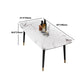 Glam Style Sintered Stone Dining Set Rectangle 1/2/4/6/7 Pieces Dining Set Clearhalo 'Dining Room Sets' 'Dining Tables & Seating' 'dining_room_set' 'furn' 'furn_dining_room_set' 'Furniture' 'Kitchen & Dining Furniture' 5458202